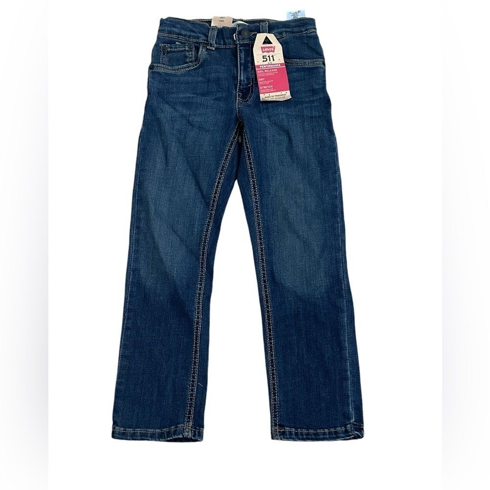 Levi's Youth Boy's Slim Flex Stretch Adjustable Waist Straight Denim Jeans NEW